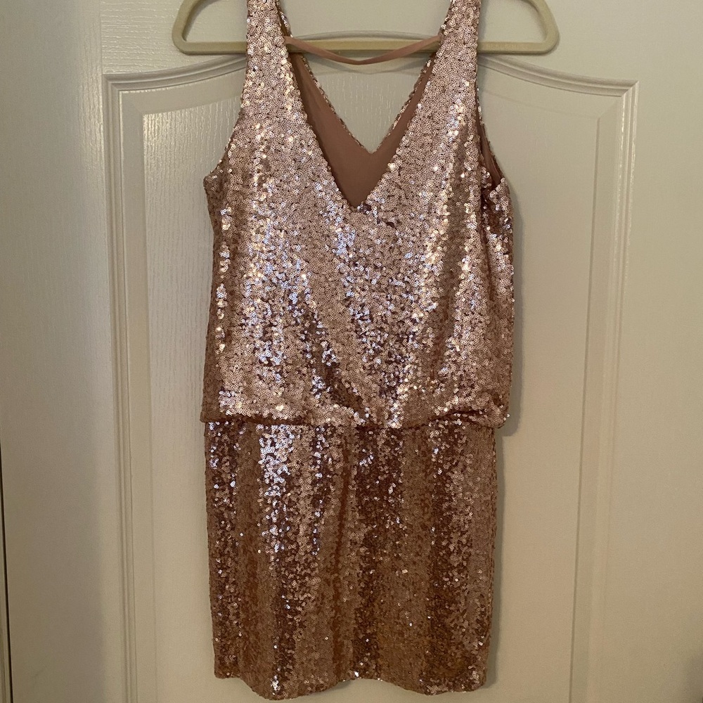 Easley blush sequin dress